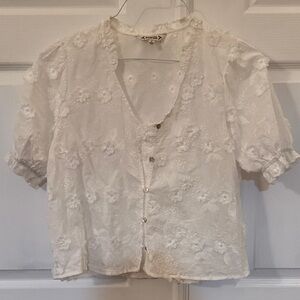Nanette Lepore ss blouse in ivory